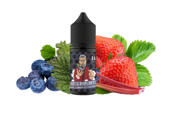 Rainmaker - Exotic Rhuberrys (Blueberry e Morango Ice) - 30ml -  Nicsalt