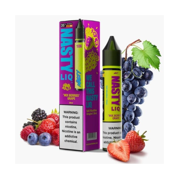 Nasty LIQ Salt - Mix Berries Grape (Uva e Frutas Vermelhas)  - 30ml - Nicsalt