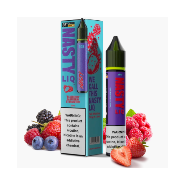 Nasty LIQ Salt - Blueberry Raspberry Strawberry (Morango, Framboesa e Mirtilo) - 30ml - Nicsalt